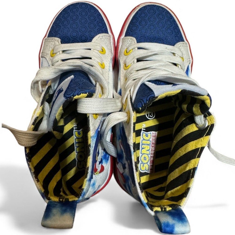 Colorful Sonic Kids High-Top Sneakers - Picture 2 of 6